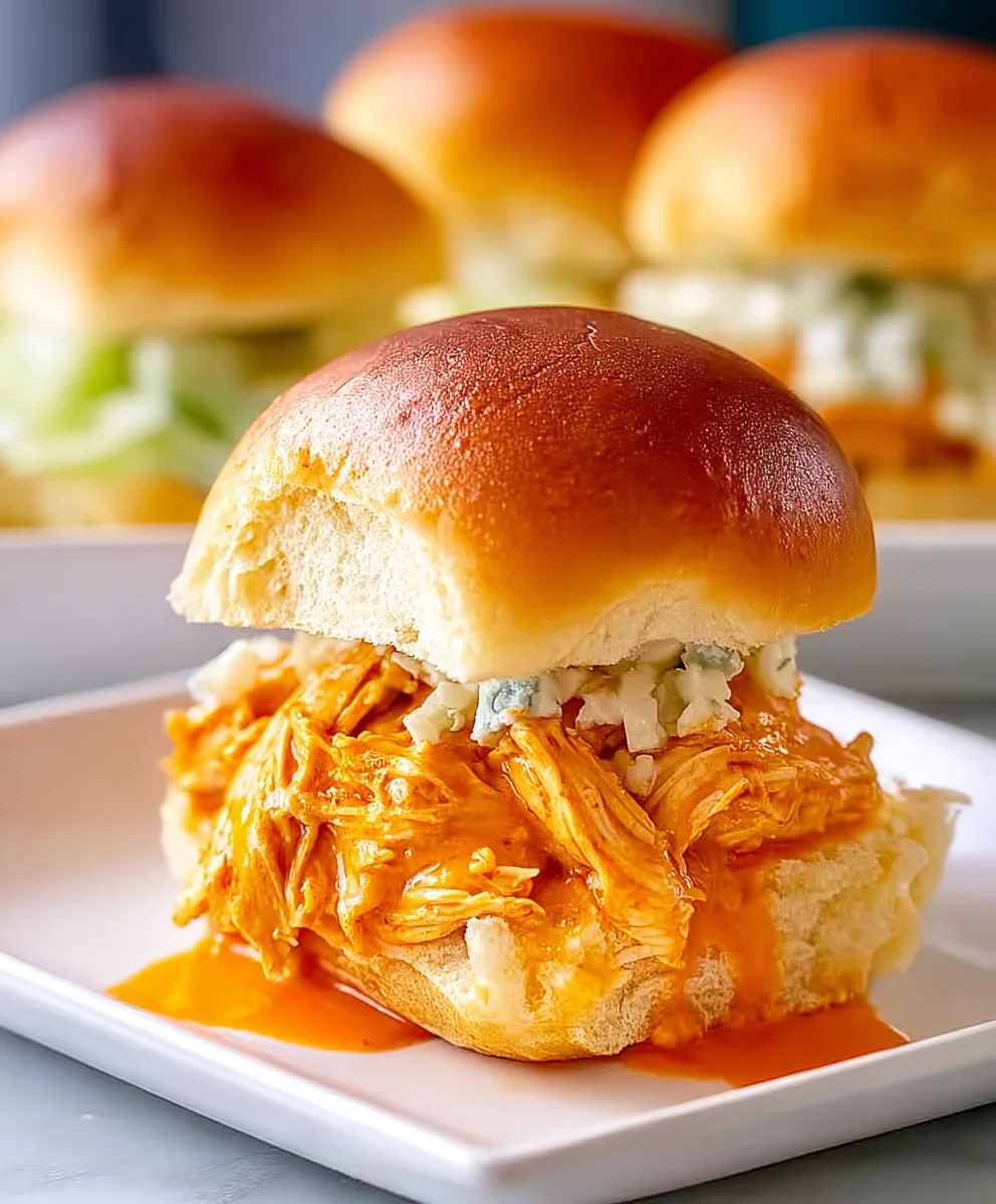 Spicy Buffalo Chicken Sliders- Easy & Delicious