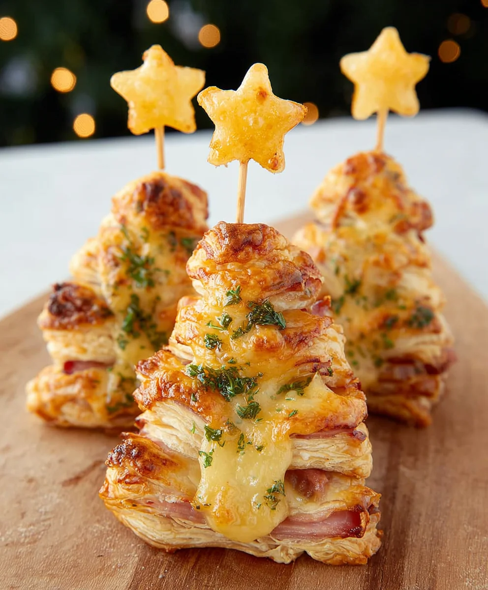Beef Ham Cheese Puff Pastry Christmas Trees