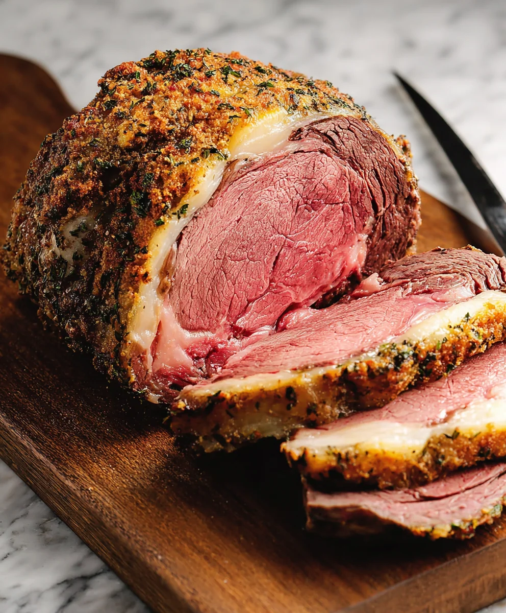 Garlic Herb Crust Prime Rib - Best No-Fail Roast