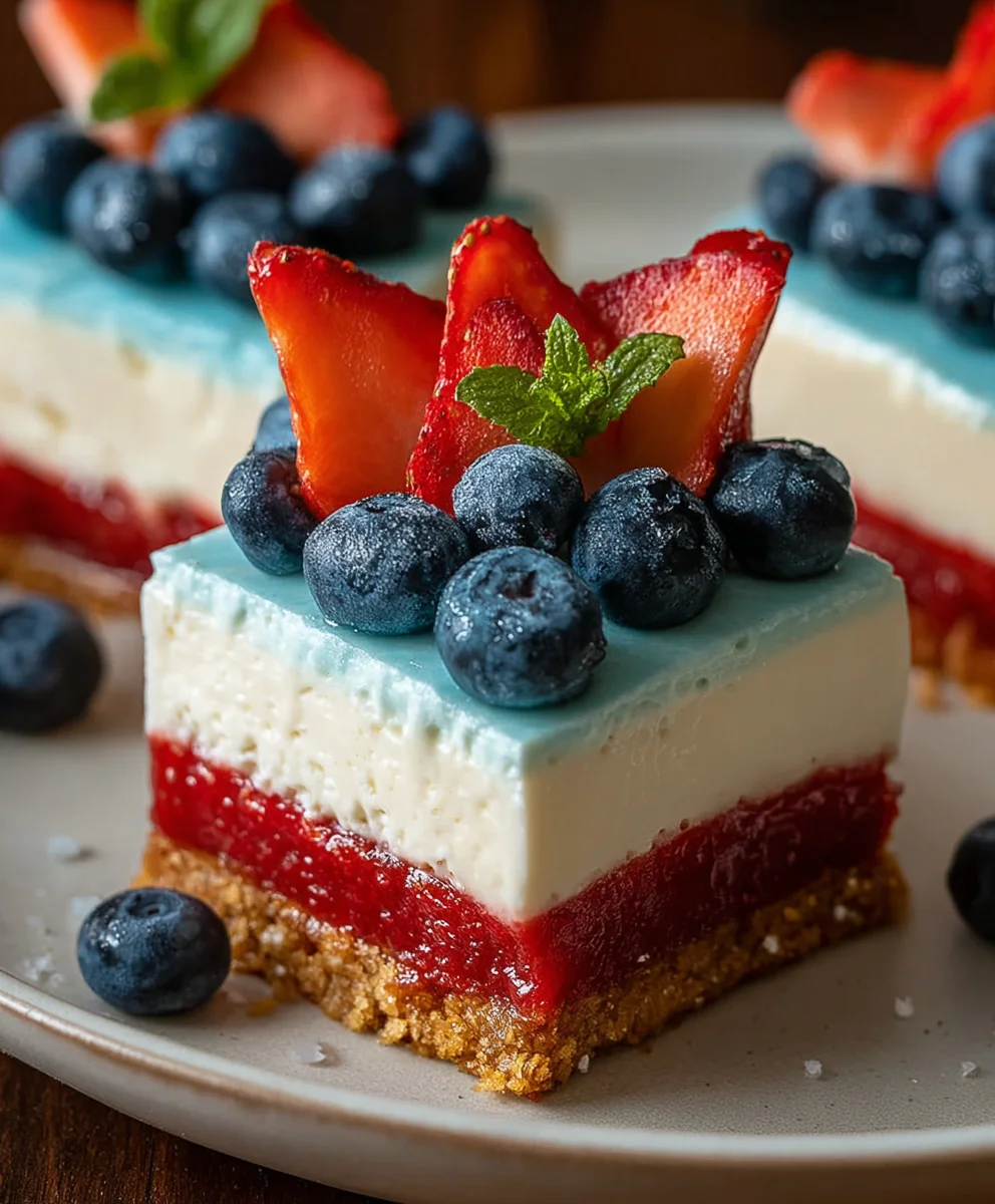 Easy No-Bake Patriotic Cheesecake Recipe-Festive Dessert