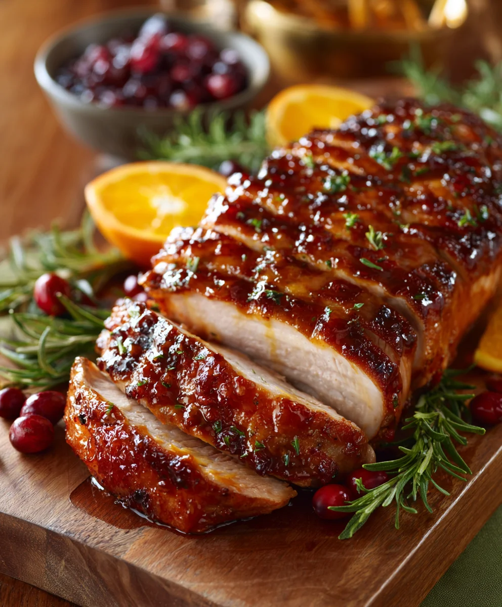 Juicy Cranberry Orange Glazed Turkey Breast for Holidays