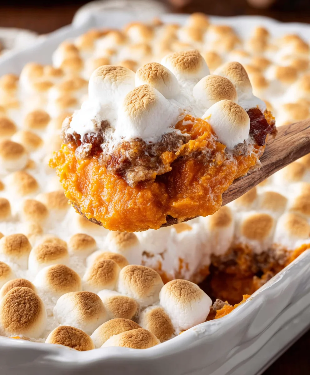 Sweet Potato Casserole with Marshmallows-Easy Recipe