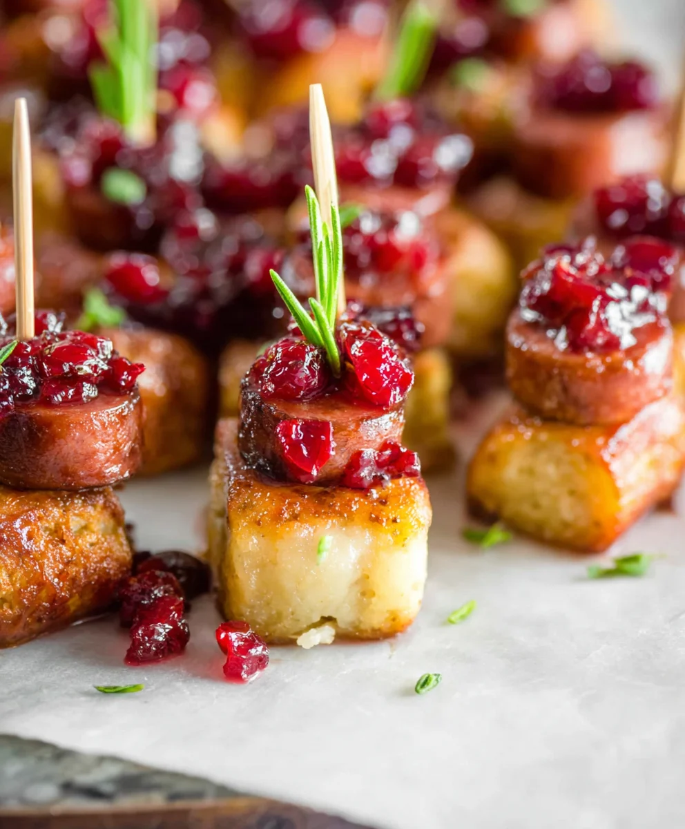 Smoked Sausage Cranberry Bites Sheet Pan Recipe