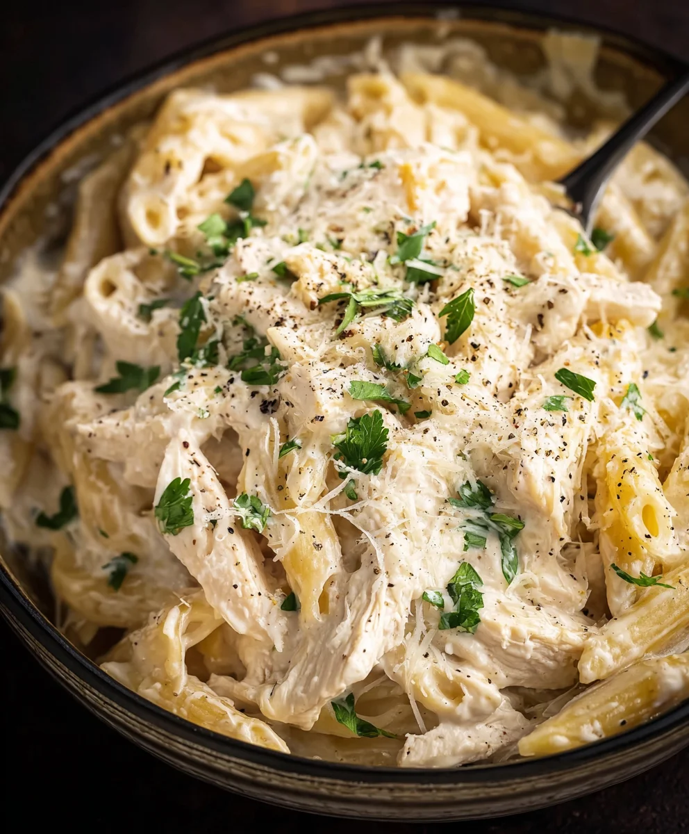 The BEST Crockpot Chicken Alfredo Recipe - Easy & Creamy!