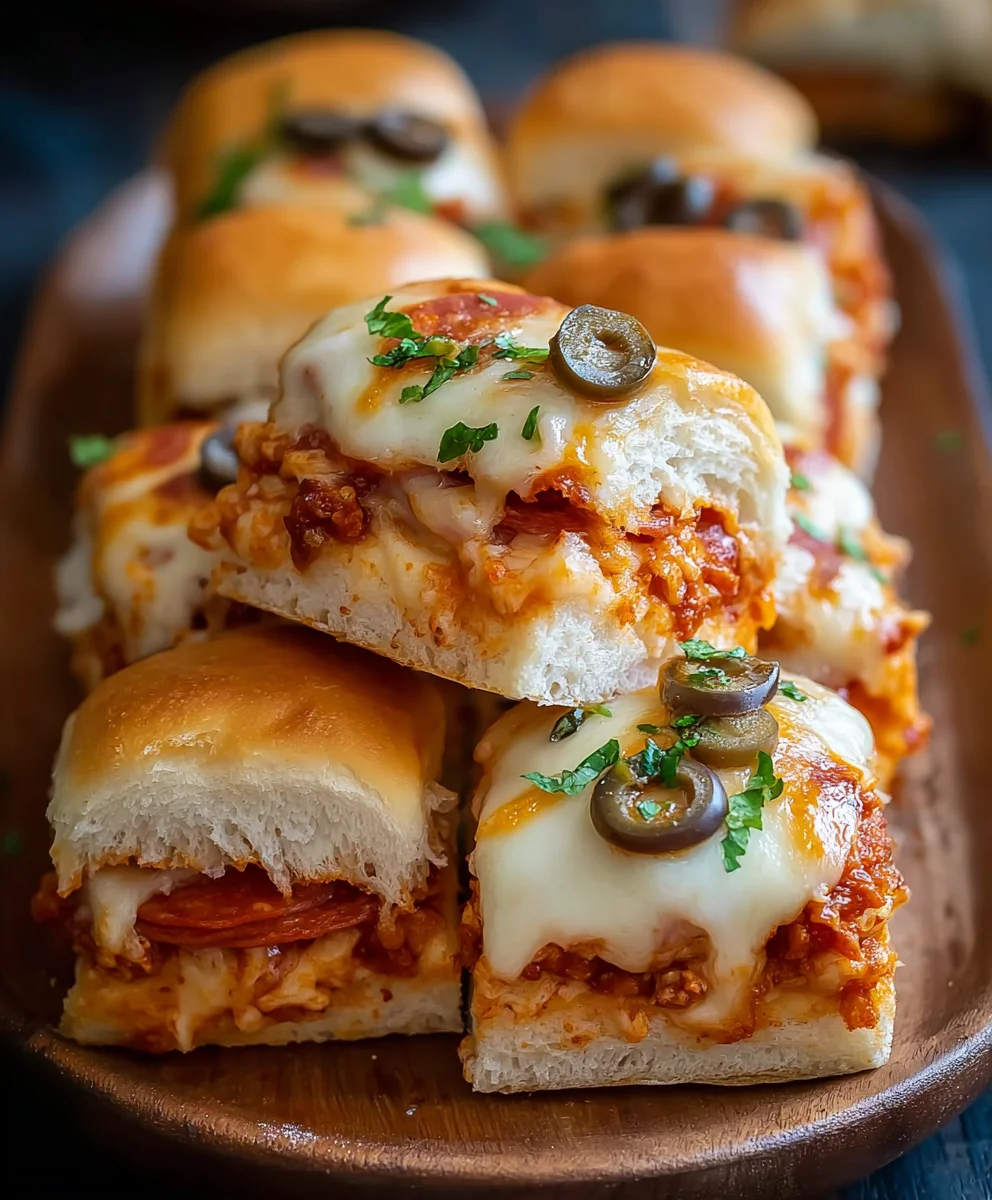 Game Day Cheesy Pizza Sliders - Easy Party Appetizer