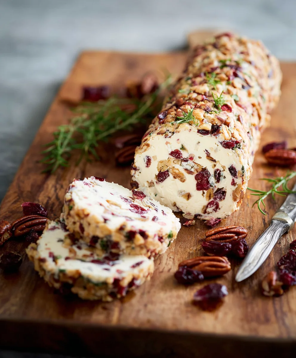 Cranberry Pecan Cheese Log - Easy Appetizer Recipe
