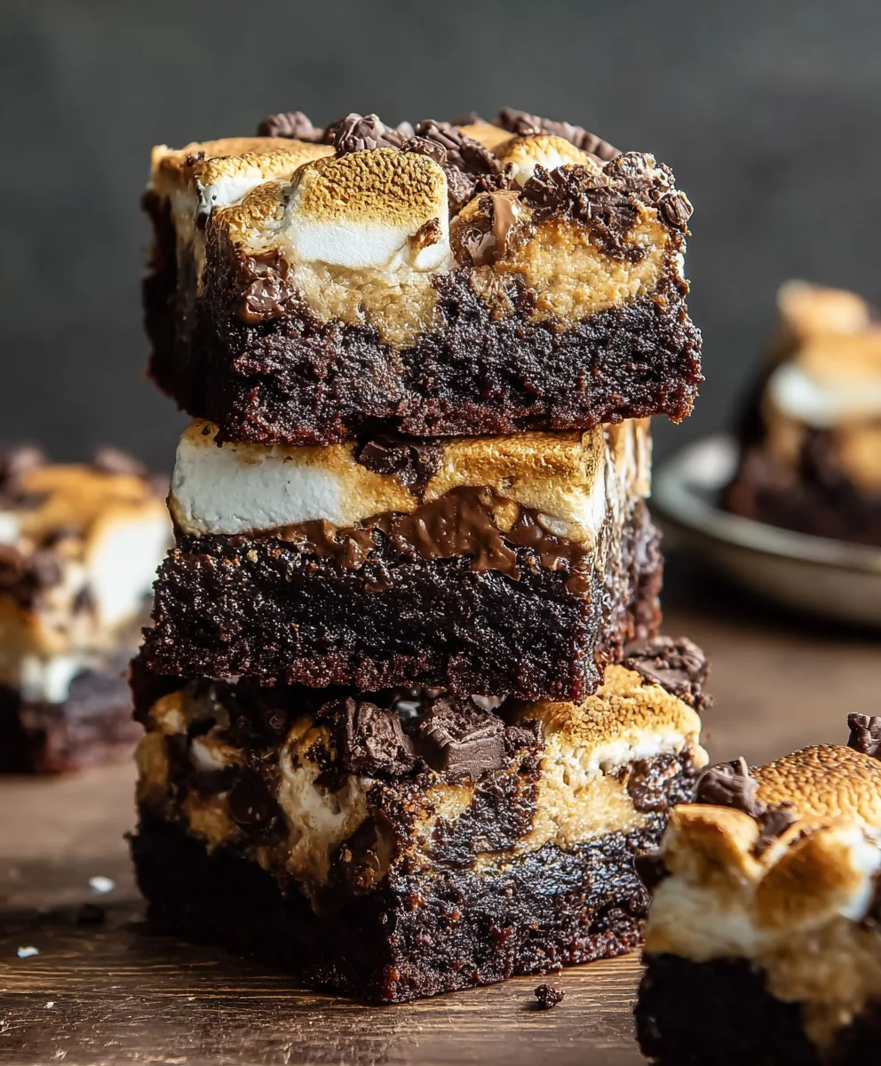 Decadent S'mores Brownies-Easy Fudgy Treat