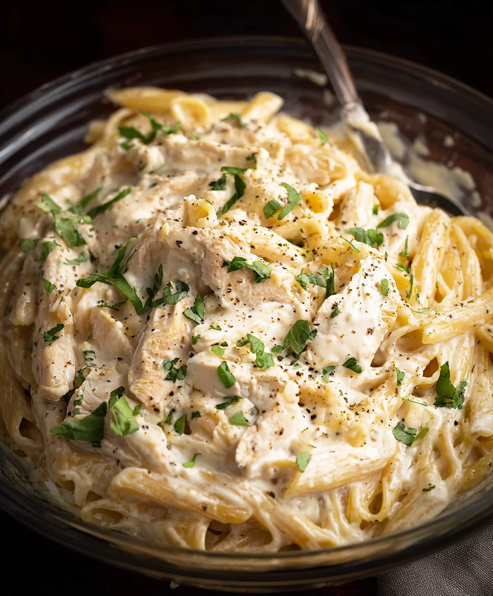 The BEST Crockpot Chicken Alfredo Recipe - Easy & Creamy!