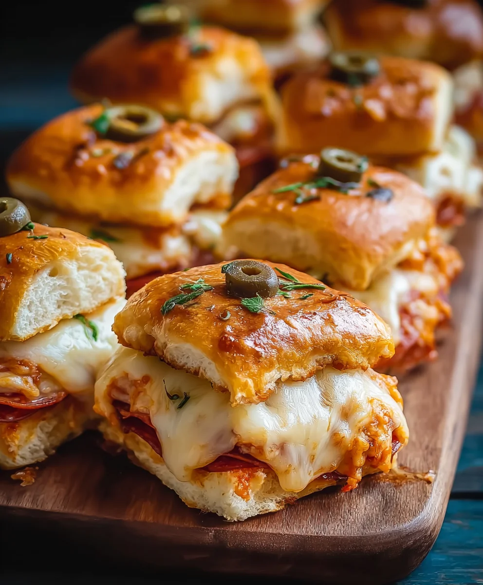 Game Day Cheesy Pizza Sliders - Easy Party Appetizer