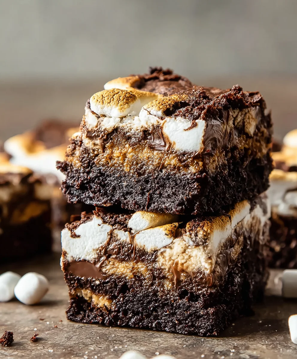 Decadent S'mores Brownies-Easy Fudgy Treat