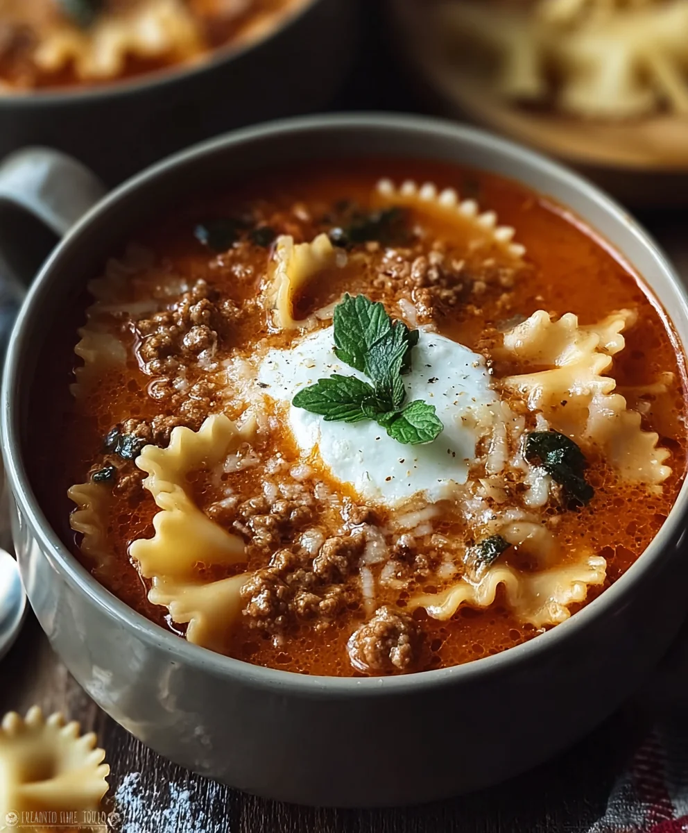Easy Lasagna Soup - Hearty Beef & Non-Alcoholic Recipe