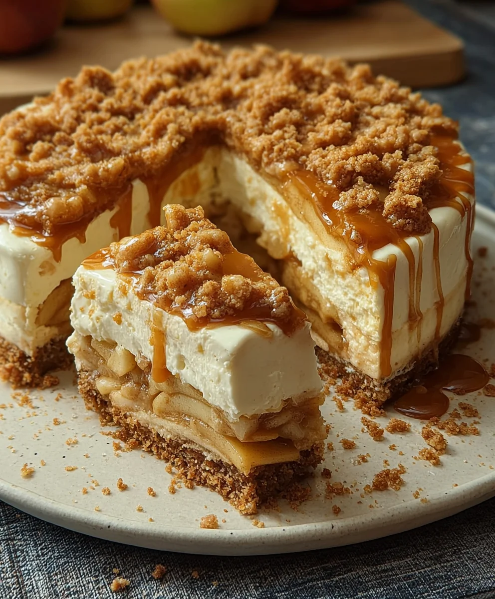 Easy No-Bake Apple Pie Cheesecake Recipe