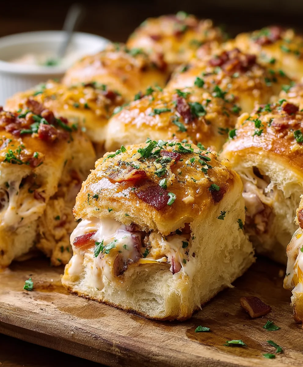 Chicken Beef Bacon Ranch Pull-Apart Rolls