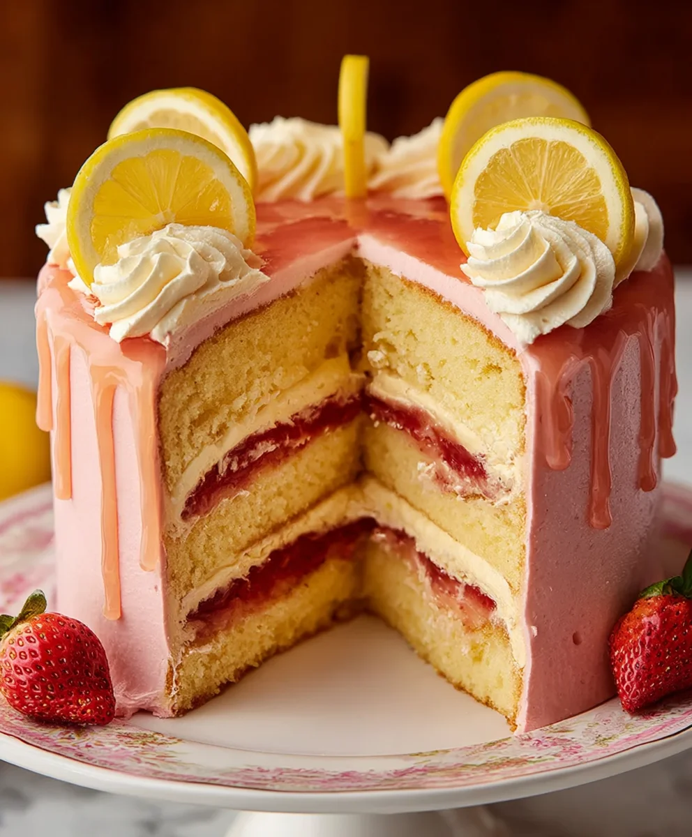 Strawberry Lemonade Cake - Delicious & Easy Recipe