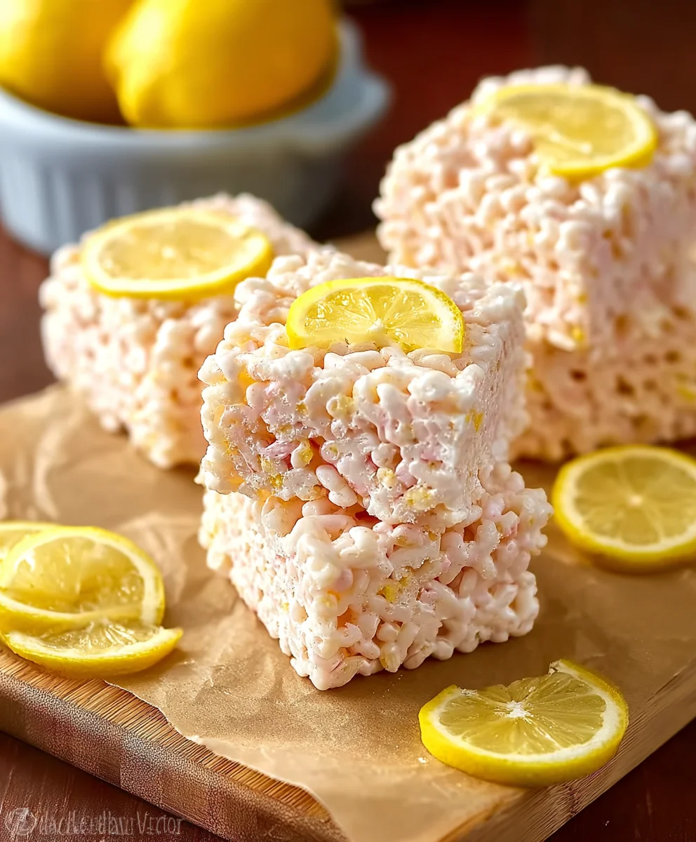 Zesty Lemonade Rice Krispie Treats-Sweet & Easy Dessert