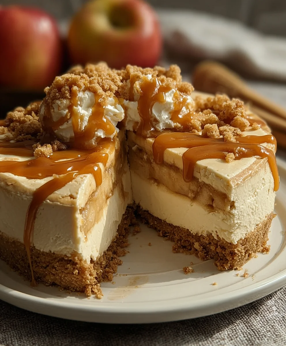 Easy No-Bake Apple Pie Cheesecake Recipe