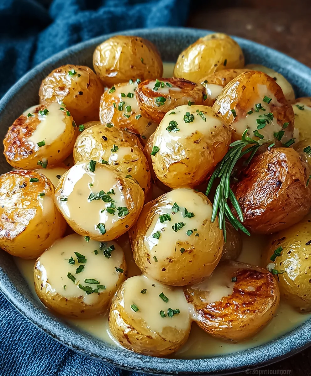 Creamy Baby Potatoes - Easy Side Dish Recipe