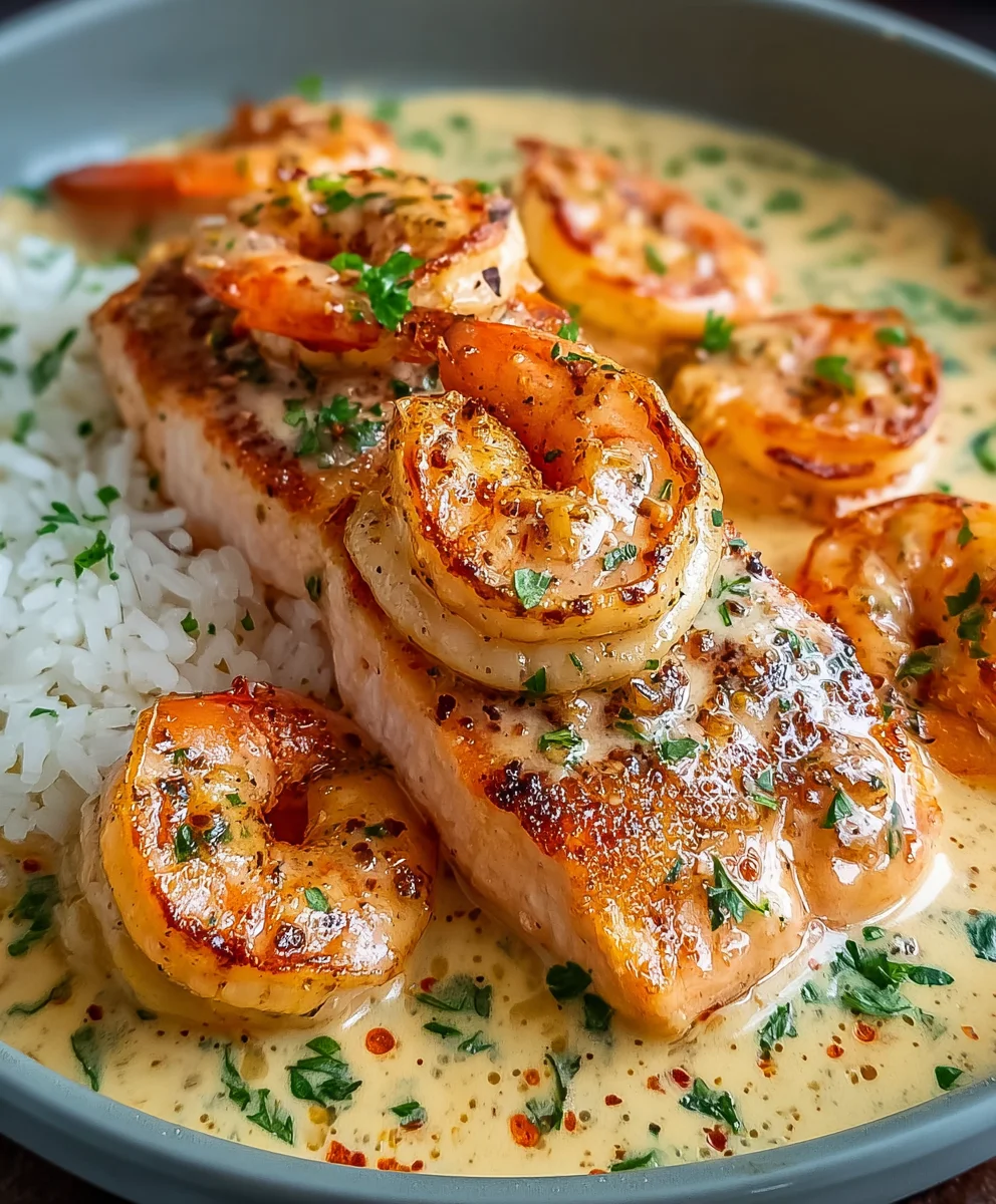 Creamy Salmon Shrimp Cajun Delight-Easy Recipe