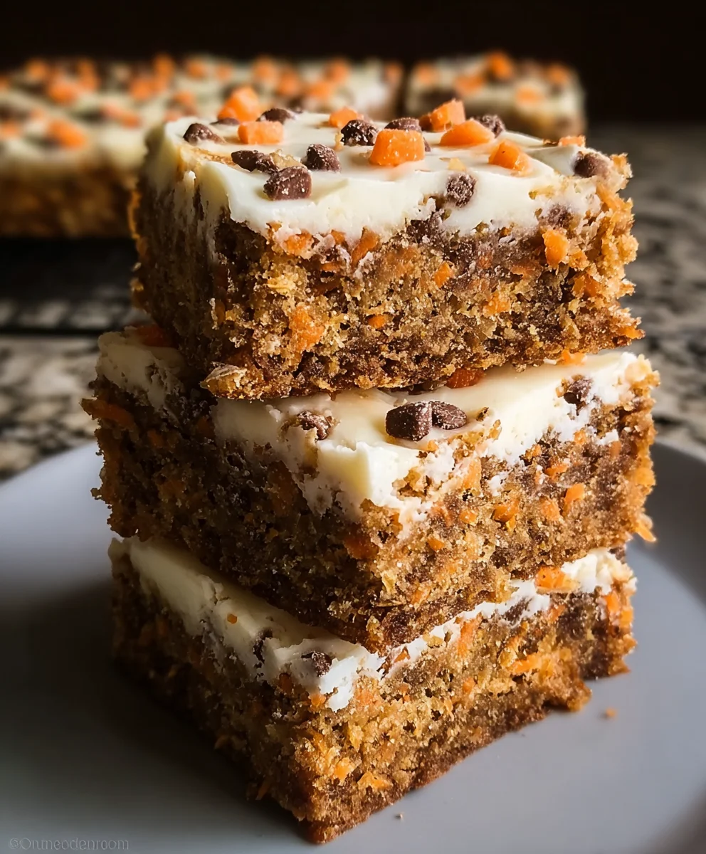 Moist Carrot Cake Bars-Easy Recipe