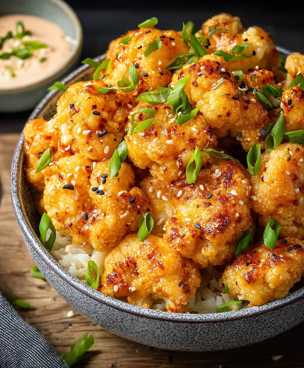 Vegan Bang Bang Cauliflower-Spicy & Creamy Recipe