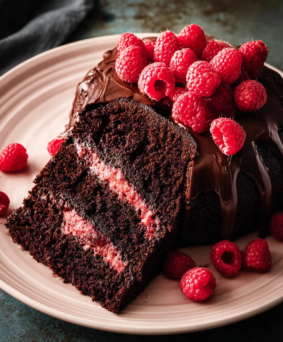 Decadent Chocolate Raspberry Cake Recipe-Easy Bake