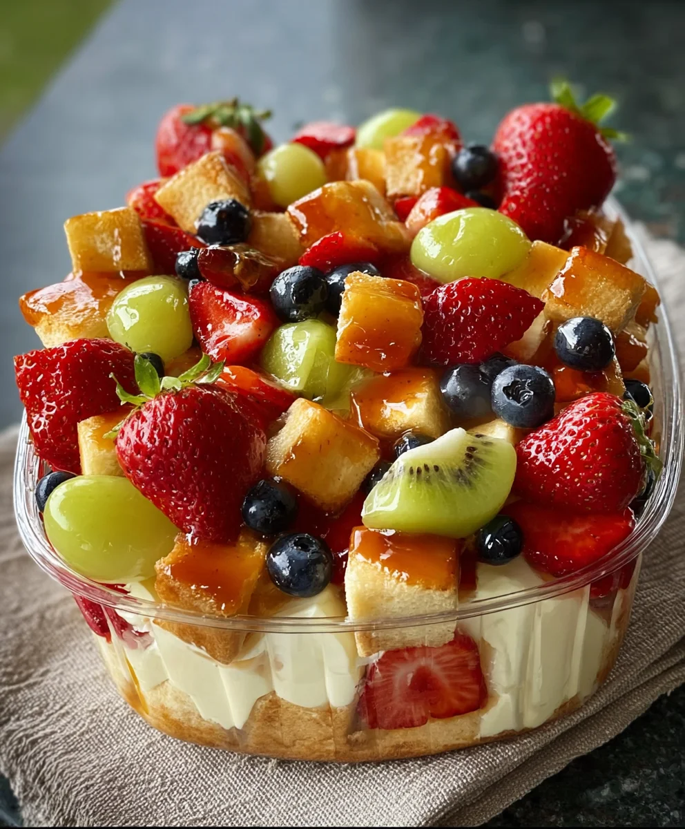 Easy Cheesecake Fruit Salad-Creamy & Refreshing Dessert