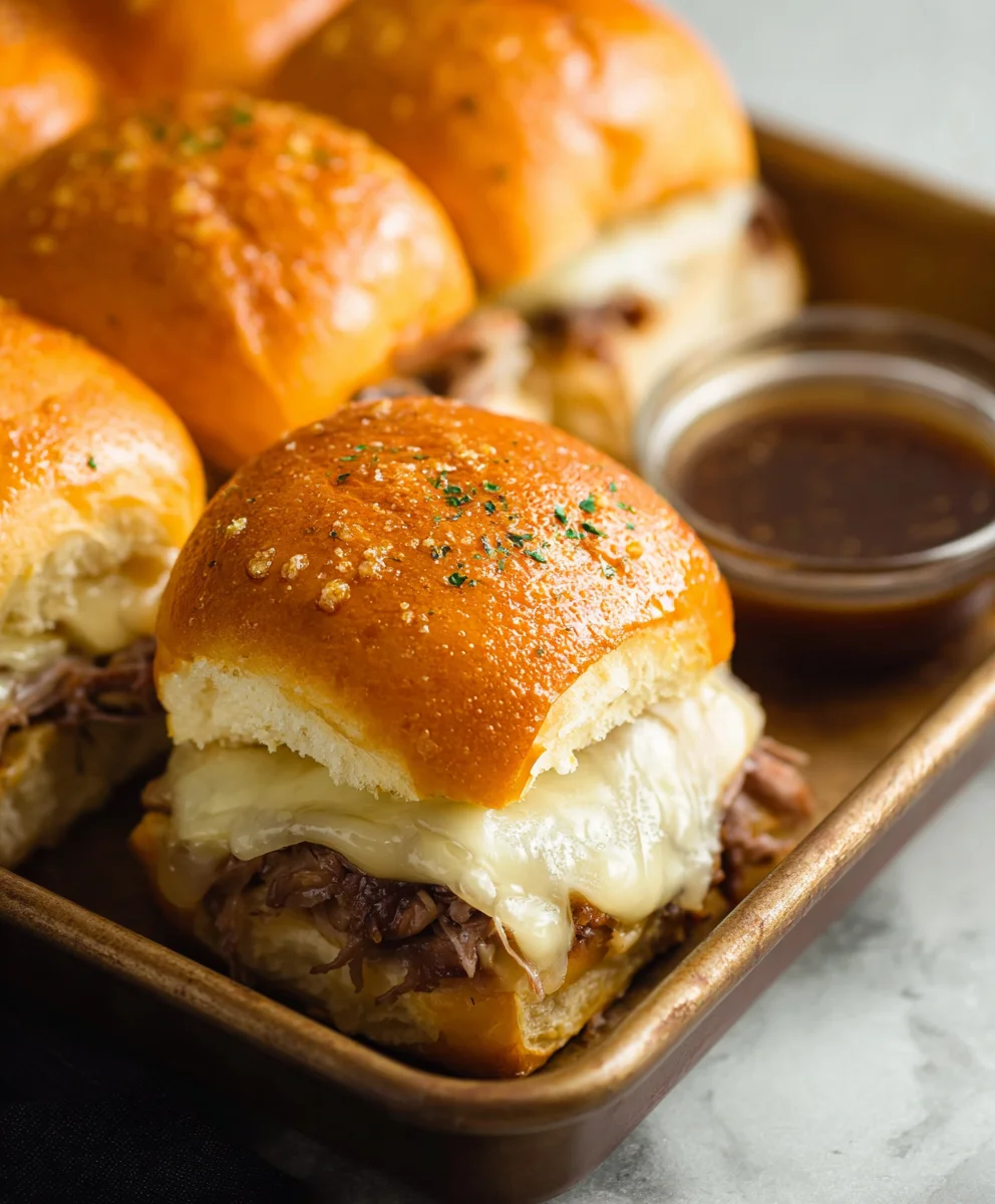 Easy French Dip Beef Sliders - Quick & Flavorful