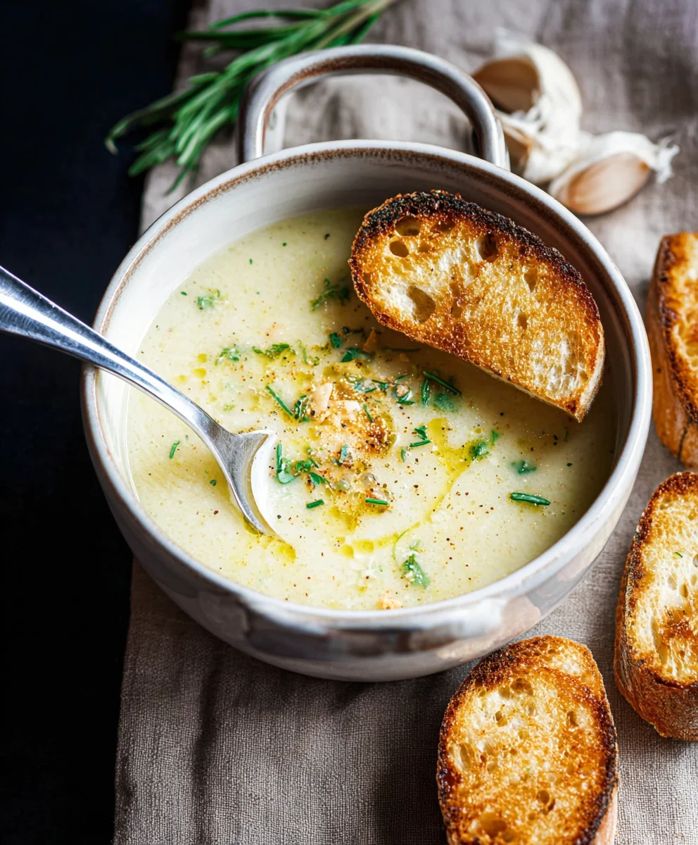 Flavorful French Garlic Soup - Easy & Comforting