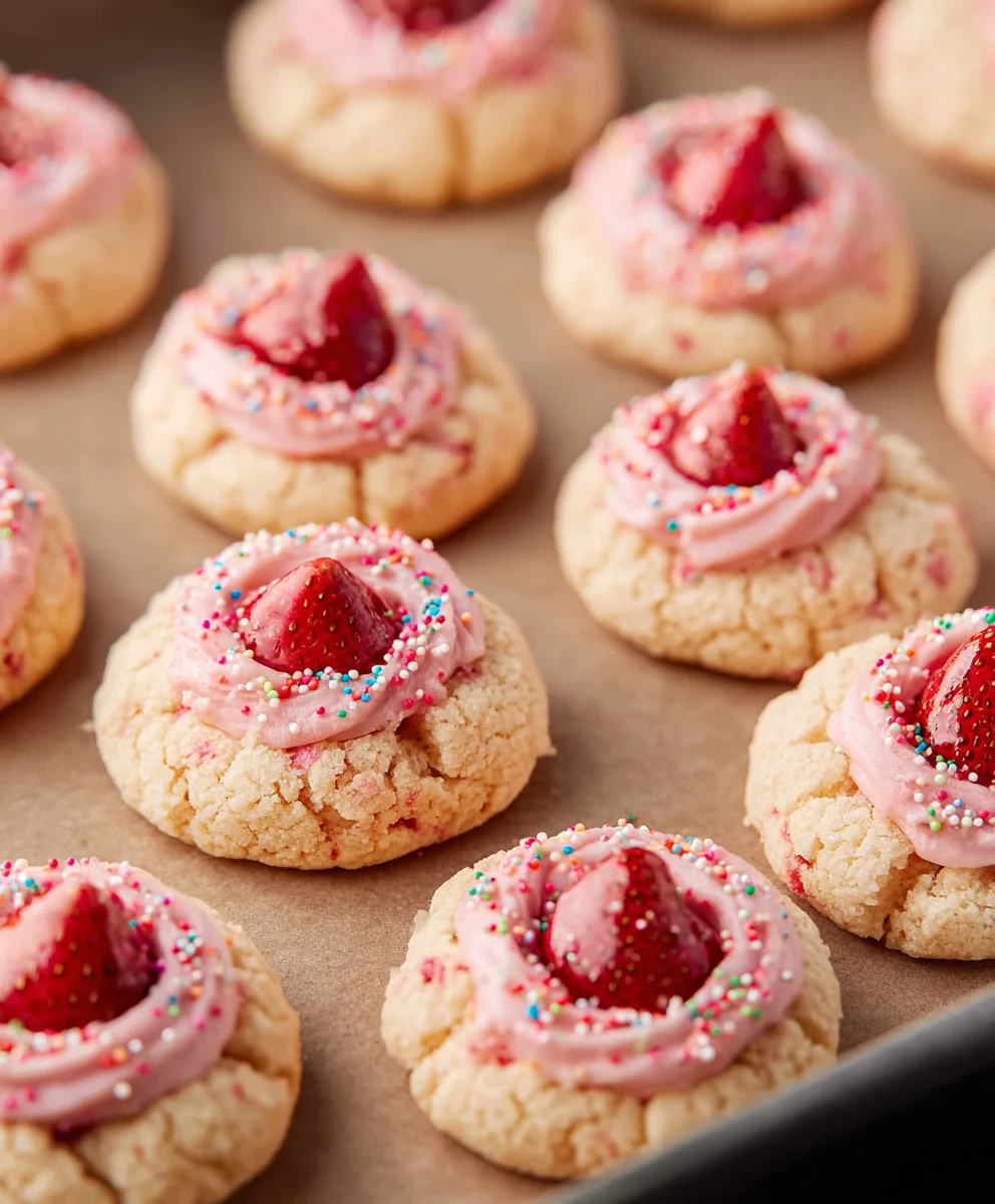 Strawberry Kiss Cookies-Easy Sweet Treat