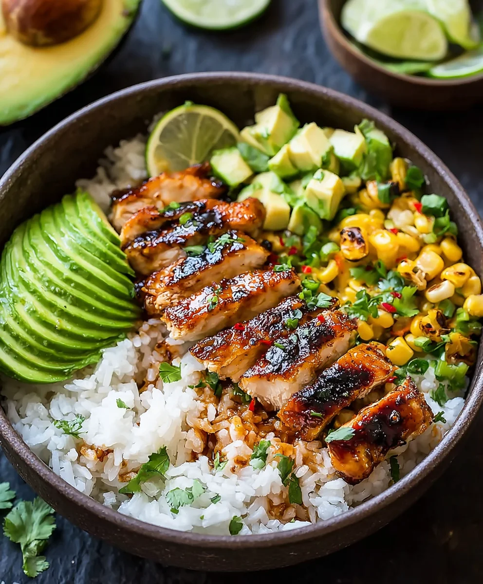 Honey Chipotle Chicken Rice Bowls-Flavorful & Easy