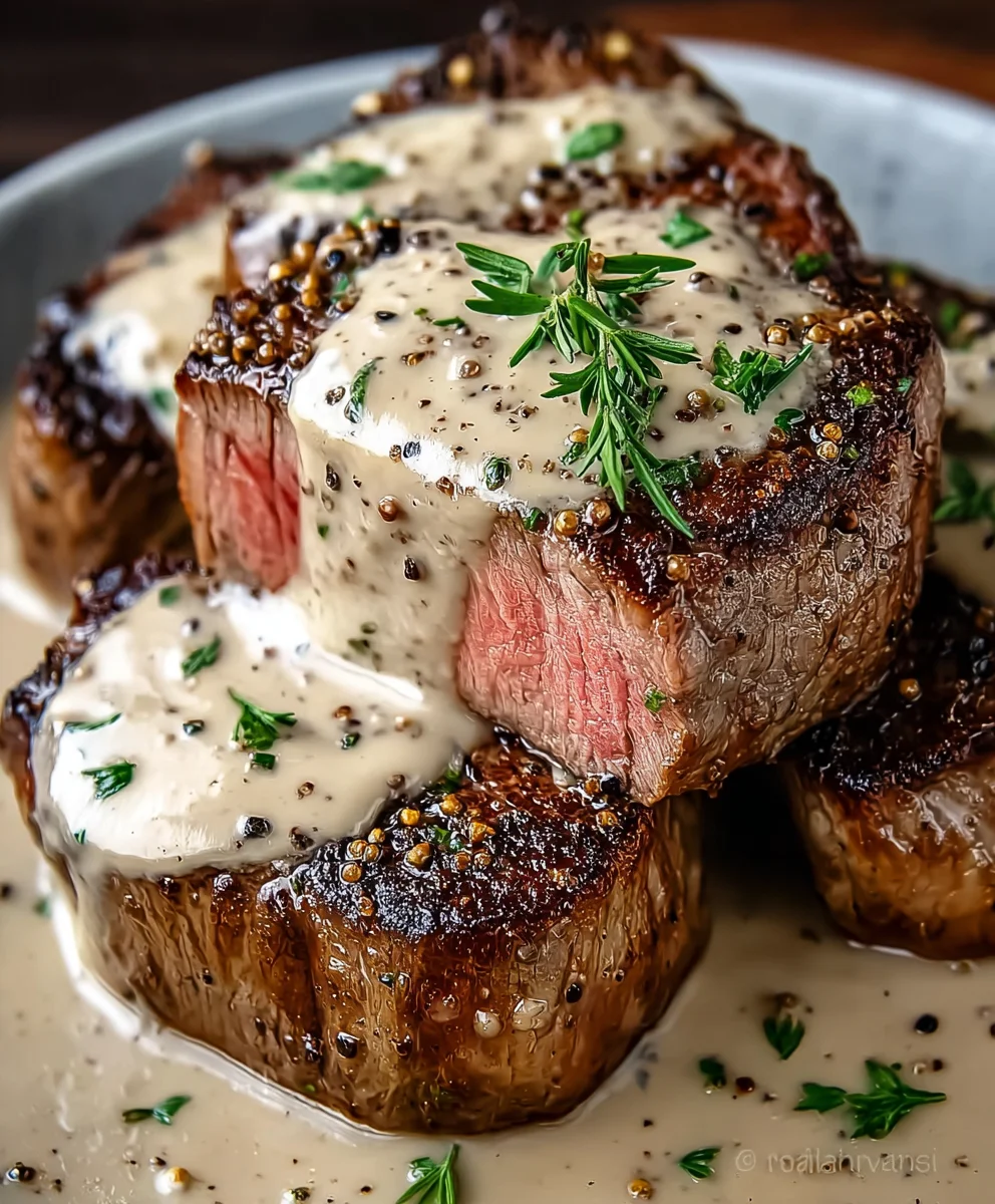 Peppercorn Beef Steak Creamy Sauce Recipe