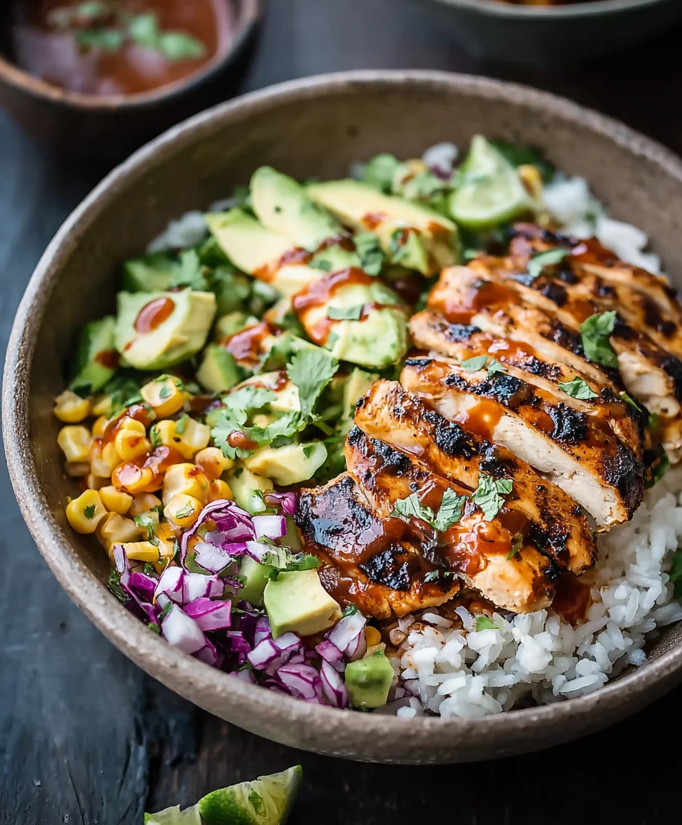 Honey Chipotle Chicken Rice Bowls-Flavorful & Easy