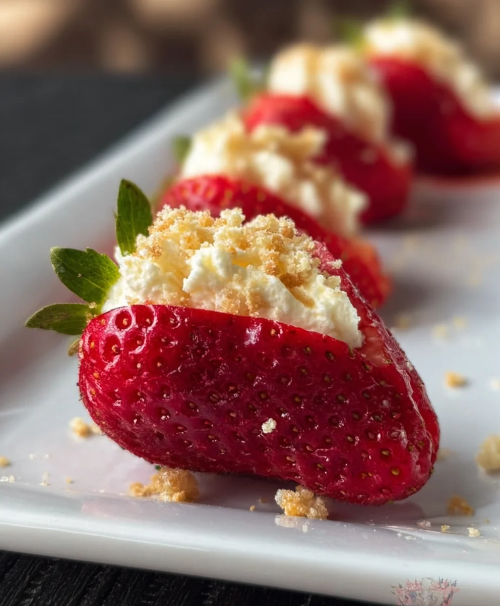 Cheesecake Deviled Strawberries-Easy Dessert