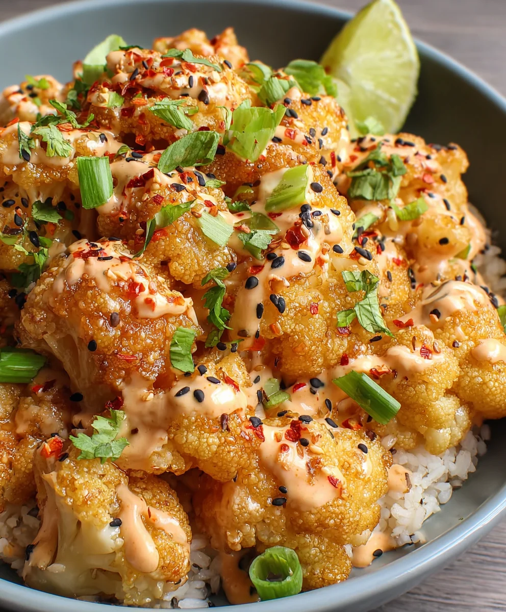 Vegan Bang Bang Cauliflower-Spicy & Creamy Recipe