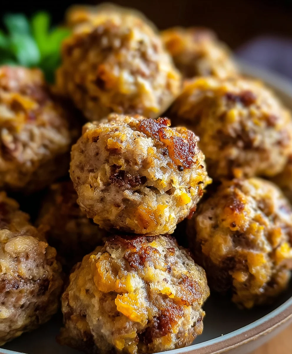 Savory Sausage Stuffing Balls-Easy Holiday Appetizer