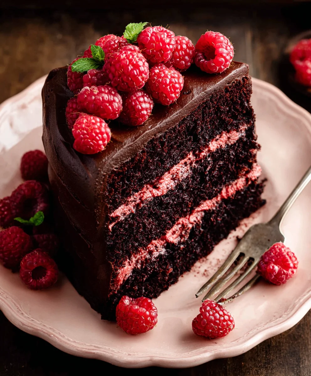 Decadent Chocolate Raspberry Cake Recipe-Easy Bake