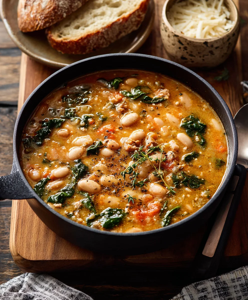 Hearty Tuscan White Bean Soup - Simple & Flavorful Recipe