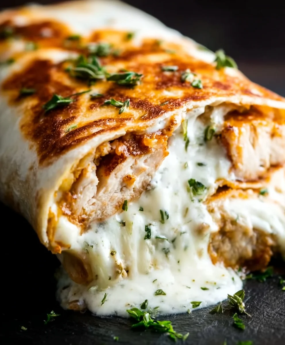 Cheesy Garlic Chicken Wraps - Easy Weeknight Meal