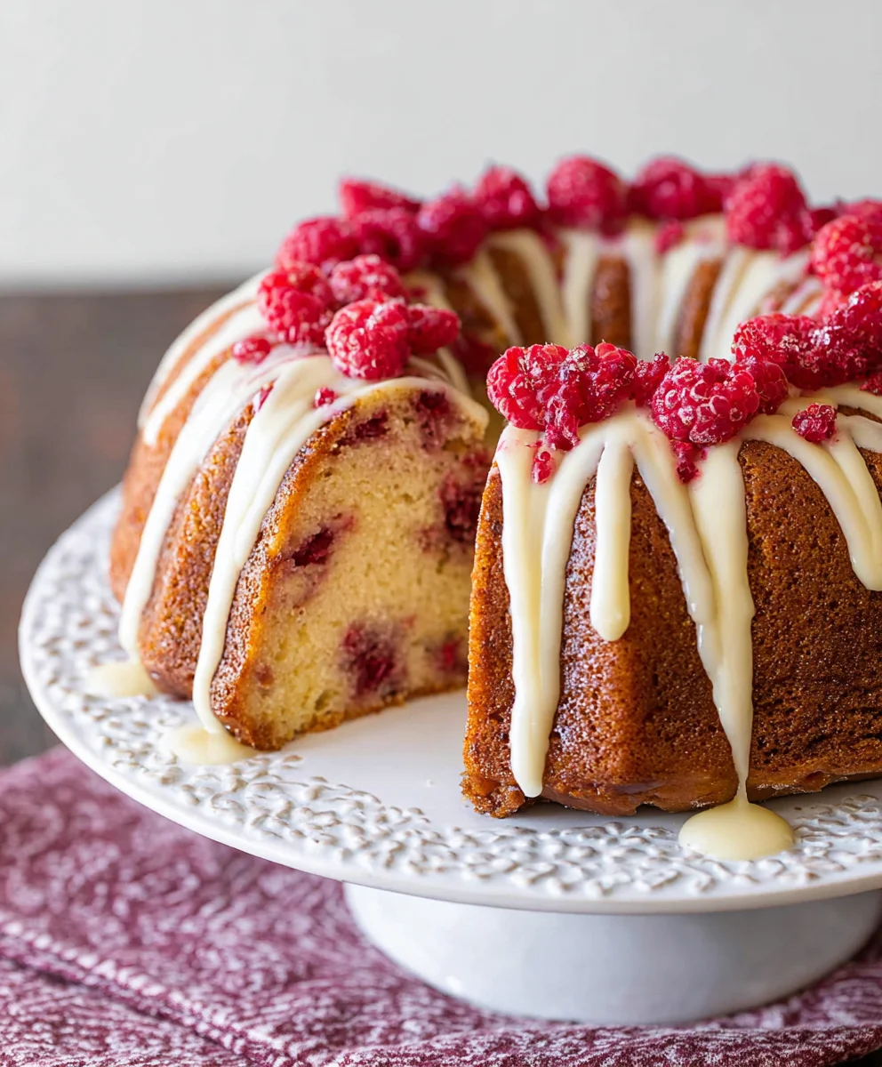 Raspberry White Chocolate Bundt Cake Recipe
