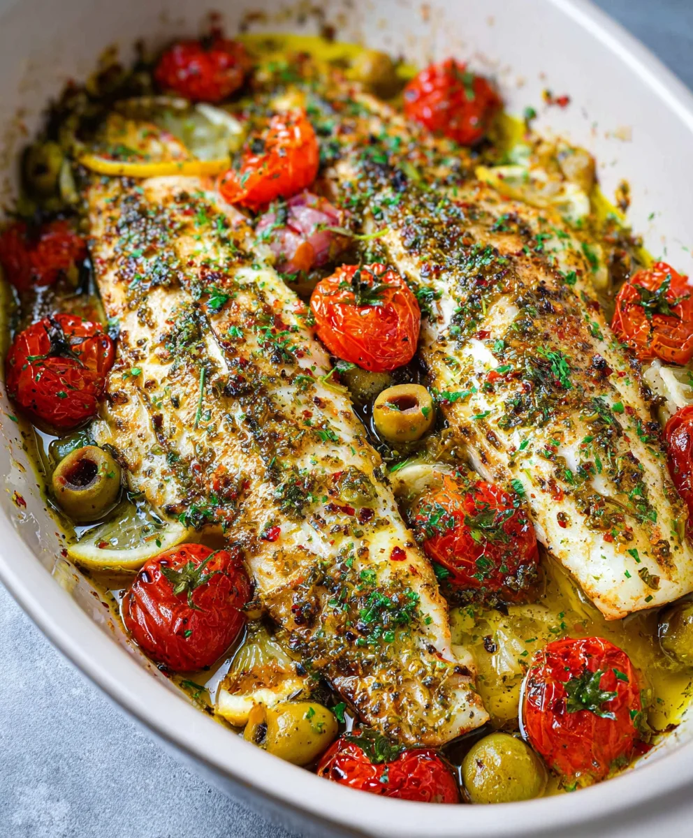 Easy Mediterranean Baked Fish Delight
