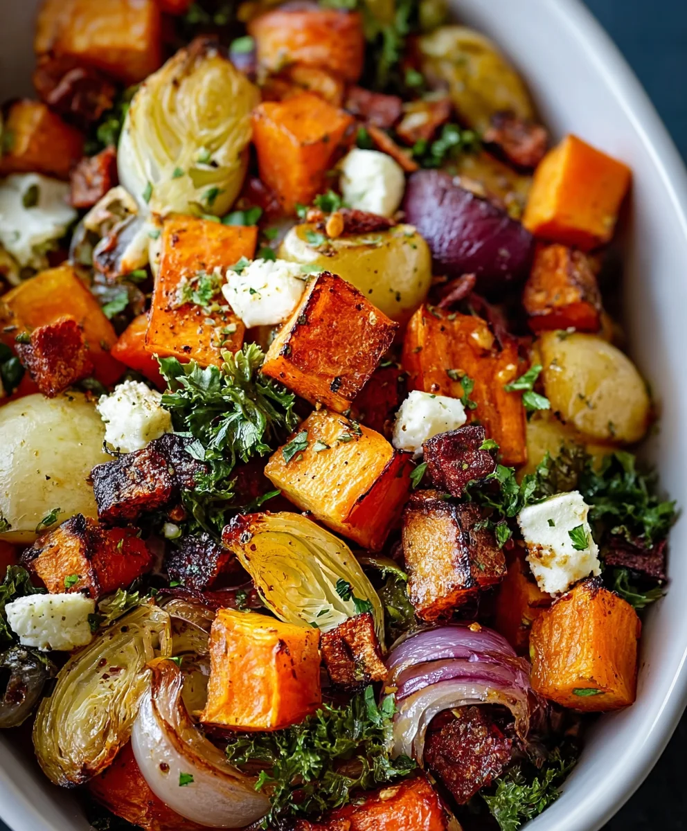 Roasted Vegetable Winter Salad - Hearty & Delicious