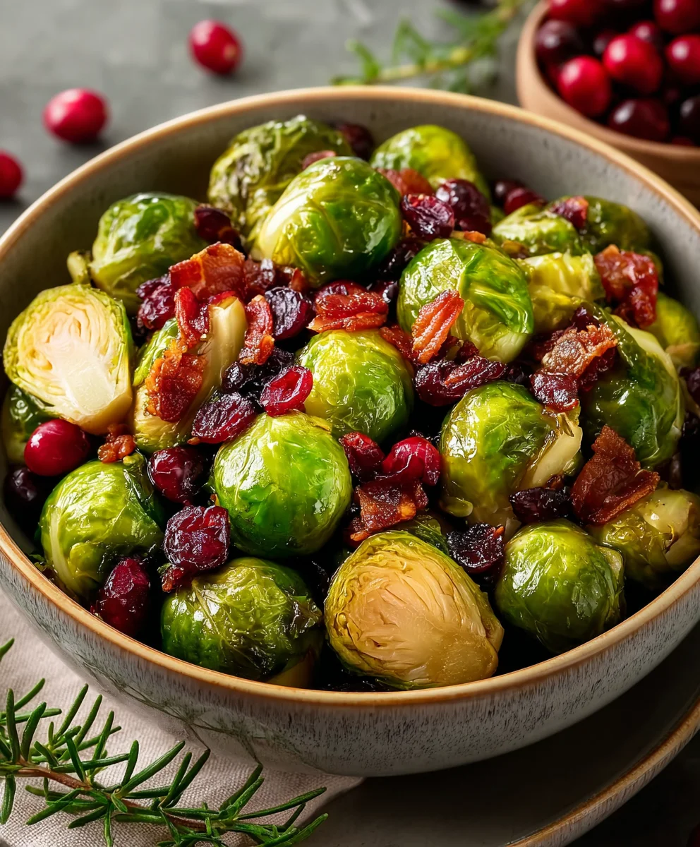 Brussels Sprouts Cranberry Recipe - Easy Side Dish