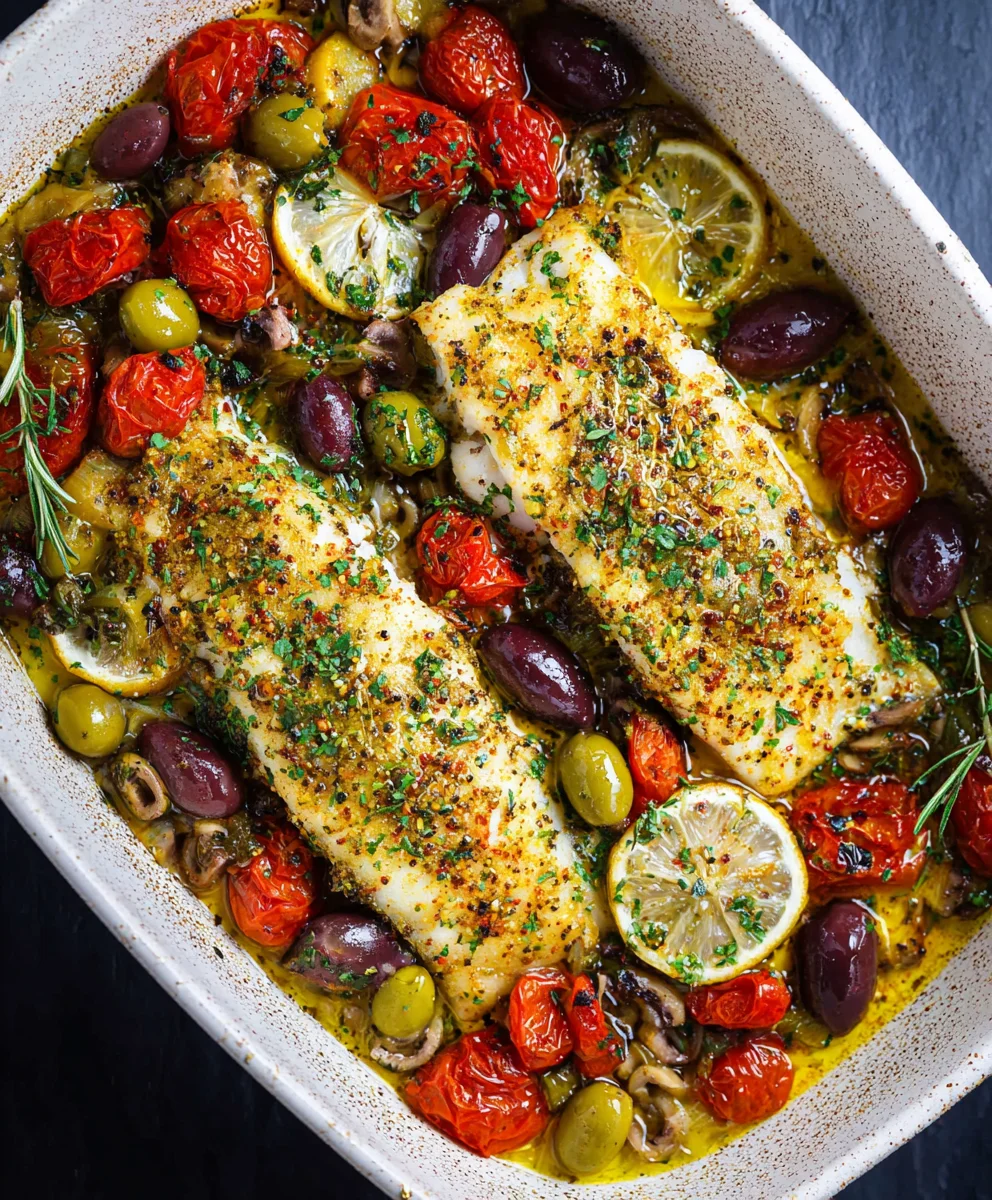 Easy Mediterranean Baked Fish Delight