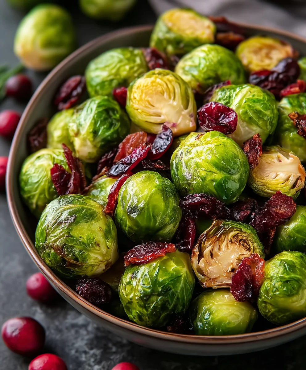 Brussels Sprouts Cranberry Recipe - Easy Side Dish