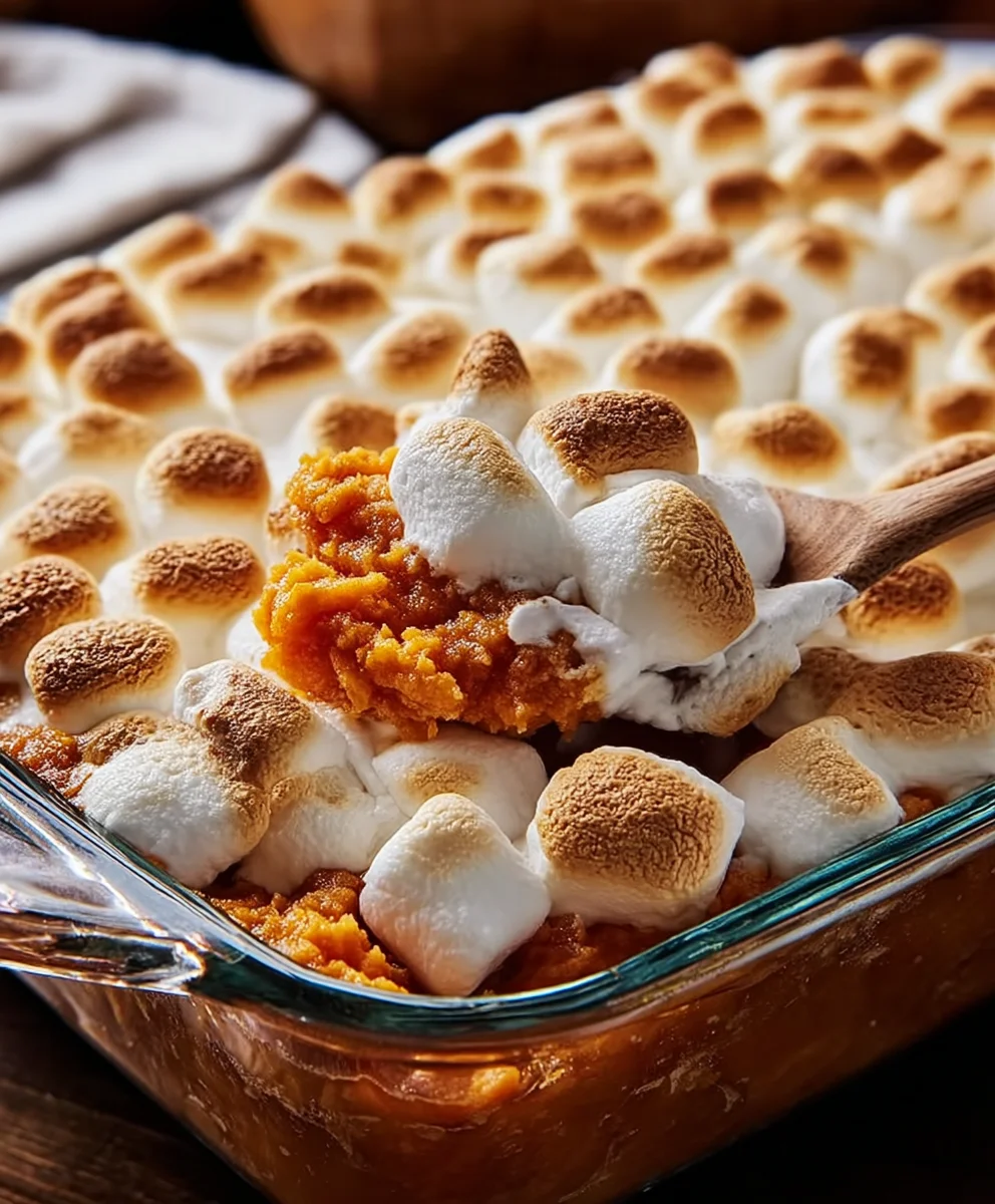Sweet Potato Marshmallow Casserole - Easy Holiday Side