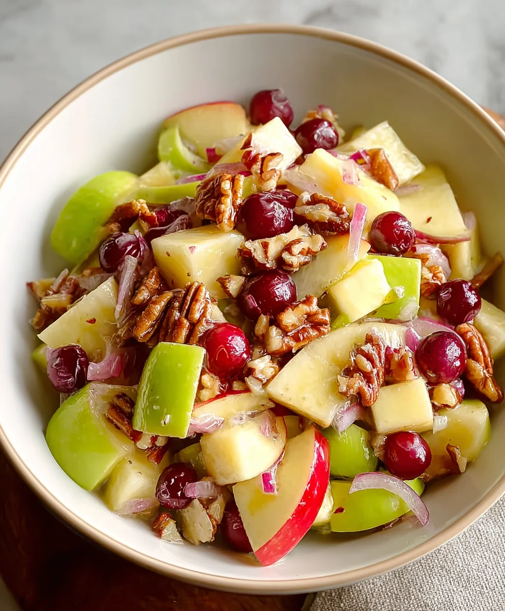 Easy Apple Salad Recipe- Fresh & Delicious