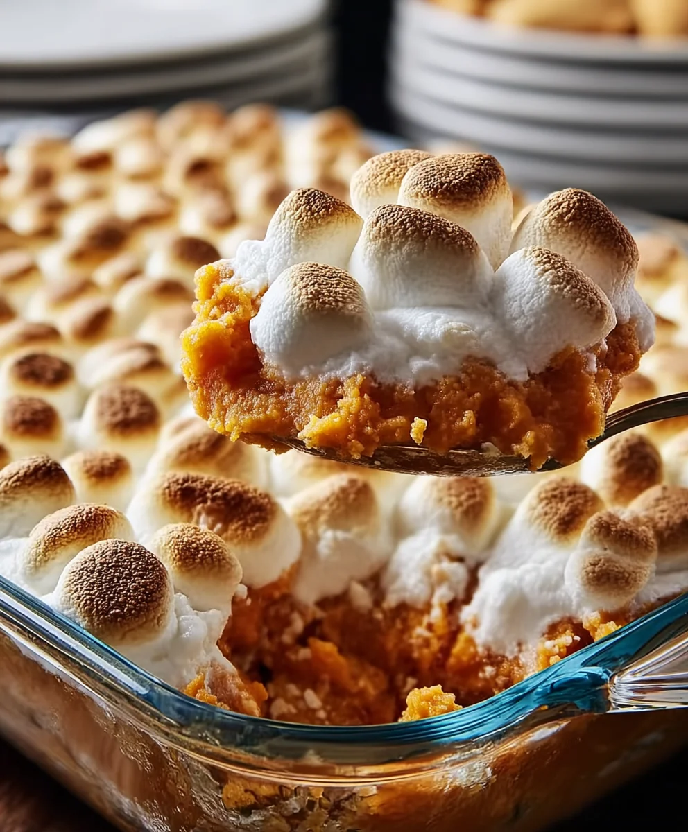 Sweet Potato Marshmallow Casserole - Easy Holiday Side