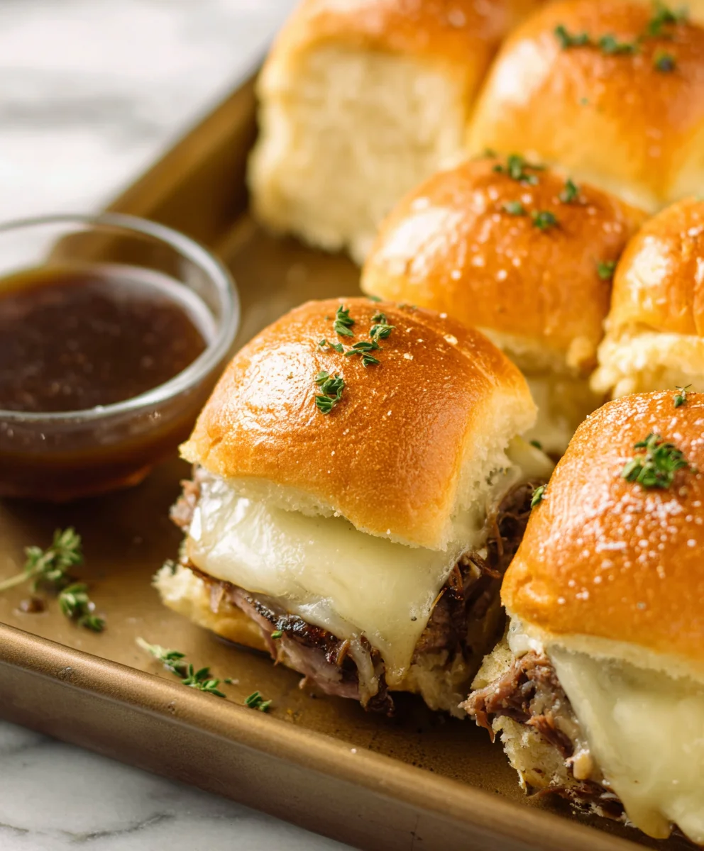 Easy French Dip Beef Sliders - Quick & Flavorful