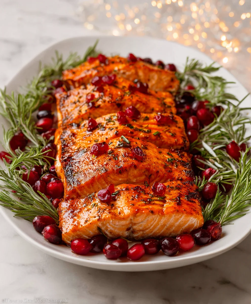 Festive Christmas Salmon-Holiday Dinner Delight