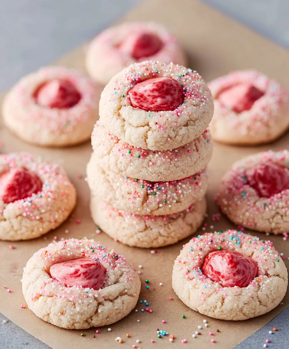 Strawberry Kiss Cookies-Easy Sweet Treat